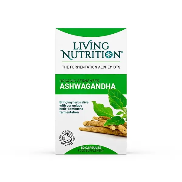 Gefermenteerde Ashwagandha – Biologisch supplement van Living Nutrition voor rust en balans