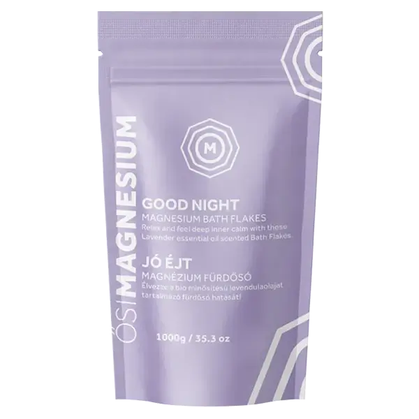 Good Night Magnesium Badvlokken – Ontspanning met Zechstein magnesium en lavendel.