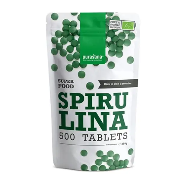 Biologische Spirulina 500mg tabletten – Hoogwaardige spirulina voor vitaliteit en energie van Purasana Wellness