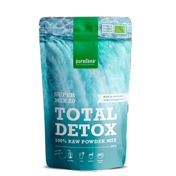 Detox Mix – Biologische superfoodmix met spirulina, gerstegras en kurkuma voor natuurlijke ontgifting en vitaliteit.