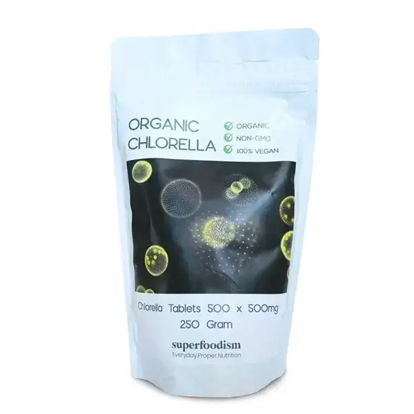 Biologische Chlorella – Hoogwaardige tabletten voor natuurlijke ontgifting en energieboost, van Superfoodism Wellness