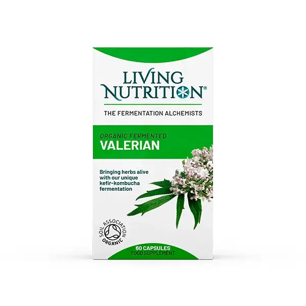 Gefermenteerde Valeriaan – Biologisch supplement van Living Nutrition voor ontspanning en een goede nachtrust.