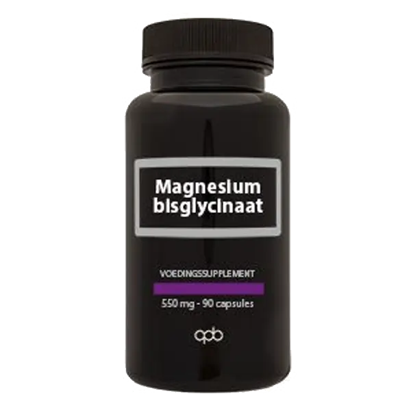 Magnesium Bisglycinaat – Essentieel mineraal voor energieniveau en concentratie, met hoge biologische beschikbaarheid.