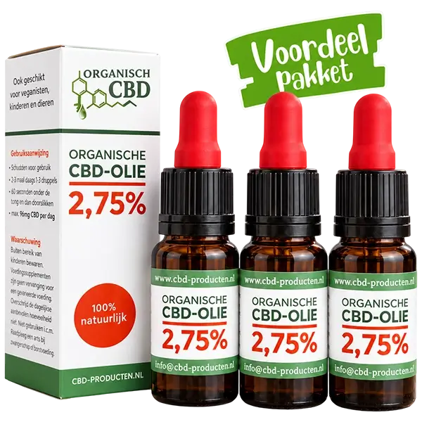 CBD olie aanbieding 2,75% cbd olie voordeelpakket