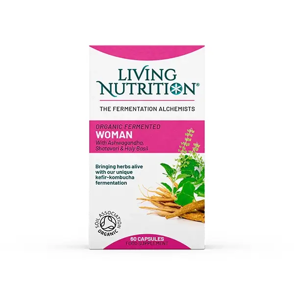 Living Nutrition Hormoonbalans Vrouwen – Ondersteuning voor vrouwelijke gezondheid met ashwagandha, shatavari en heilige basilicum