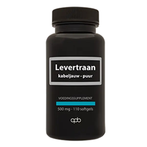 Levertraan Capsules – Rijke bron van omega-3, vitamine A en D Een hoogwaardige bron van essentiële vetzuren en vitamines, ondersteunt hart, hersenen en immuunsysteem.