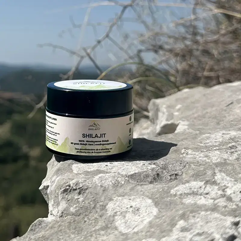 Shilajit hars uit de Himalaya in glazen pot