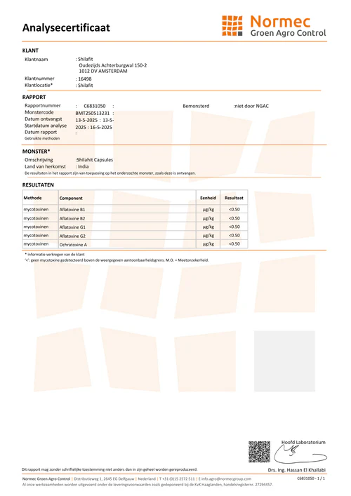 Capsules mycotoxine analyse