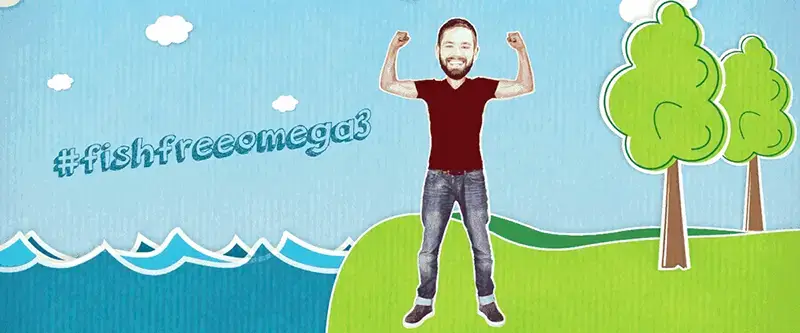 Plantaardige omega-3 olie zonder vis of oceaanvervuiling