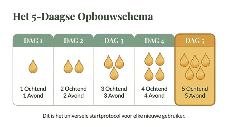 CBD olie dosering 5 dagen wennen