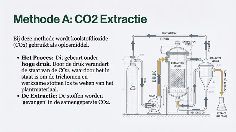 hoe wordt cbd olie gemaakt dmv CO2-extractie uitgelegd