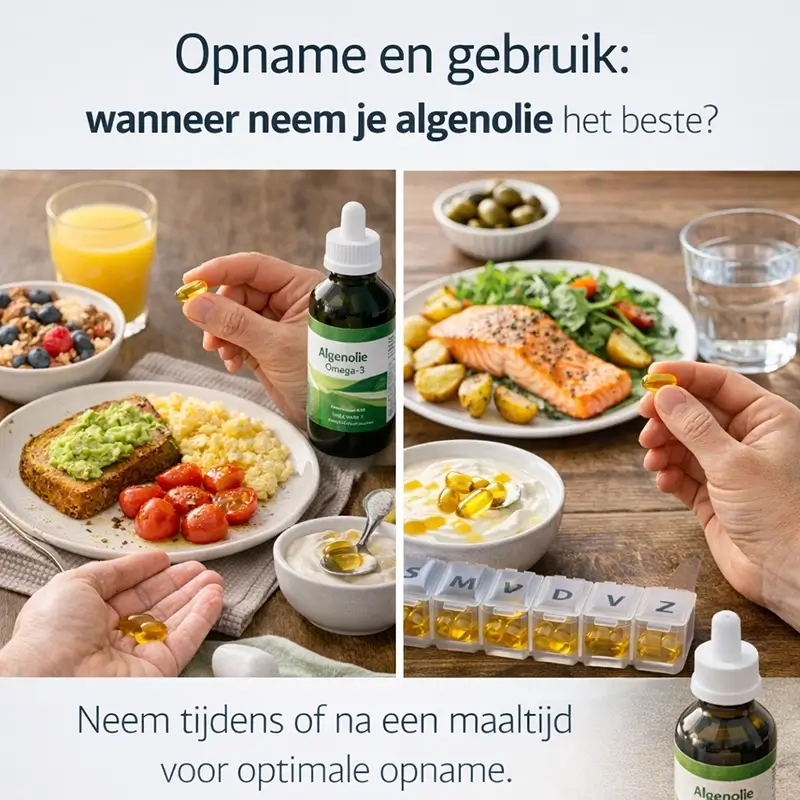 Opname en gebruik, wanneer neem je algenolie het beste
