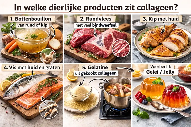 Waar zit collageen in