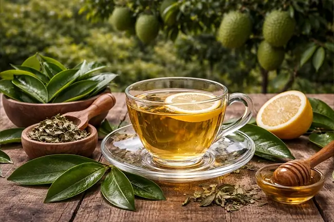 Graviola thee van gedroogde bladeren