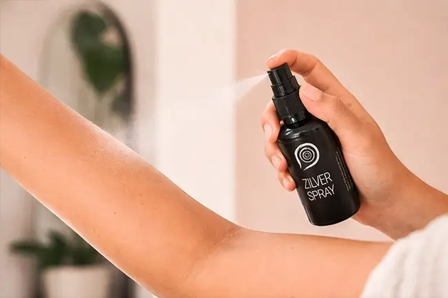 Zilver spray voor dagelijkse huidverzorging van The Health Factory