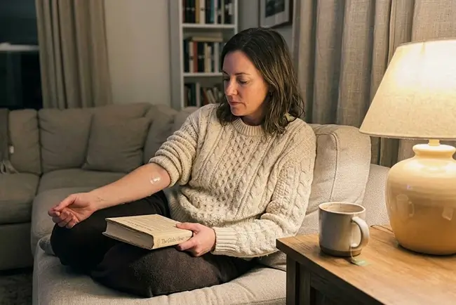 Hemnia pleisters als onderdeel van een rustige avondroutine