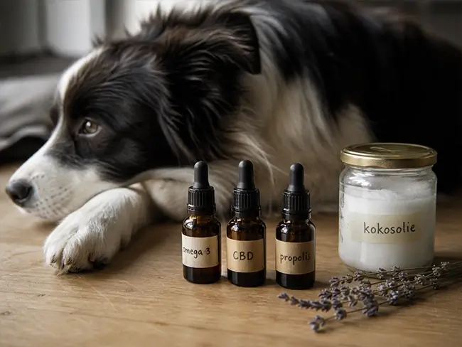 Natuurlijk vlooienmiddel en ondersteunende supplementen voor honden