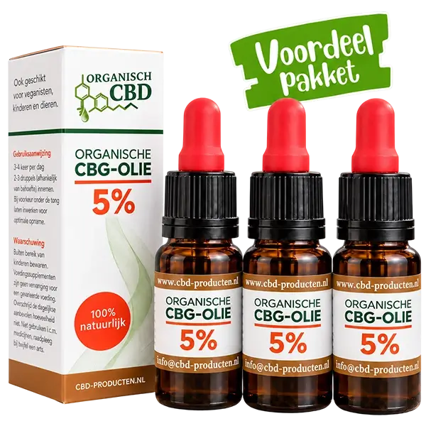 CBG olie voordeel pakket 5% 500 mg cbg per 10 ml