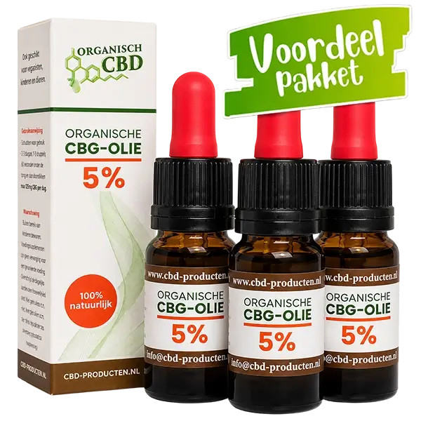CBG olie voordeelpakket 5% – 3x 10ml organische full-spectrum cannabigerol olie met 500mg CBG per flesje, voordeelpakket kopen