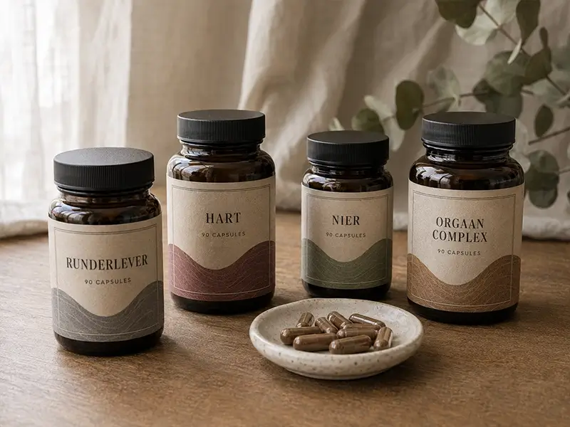 Organen capsules en orgaan supplementen