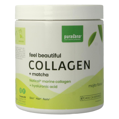 Purasana <br> Feel Beautiful Viscollageen Matcha <br> 240 gram