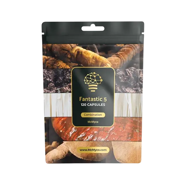 McMyco <BR> Fantastic 5 paddenstoelen <BR> 120 Capsules