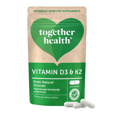 Volledig Natuurlijke<br> Vitamine D3 K2 <br> 30 capsules