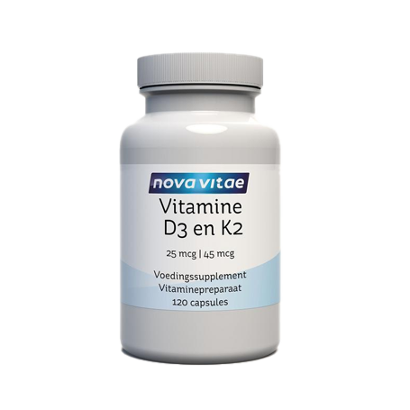 Nova Vitae<br> Vitamine D3 en K2 <br> 120 Capsules
