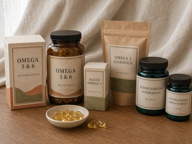 Omega 3, algenolie en fytoplankton supplementen