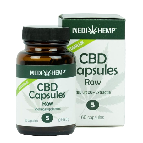 Wedihemp 5% <br> CBD Capsules RAW <br> 60 stuks