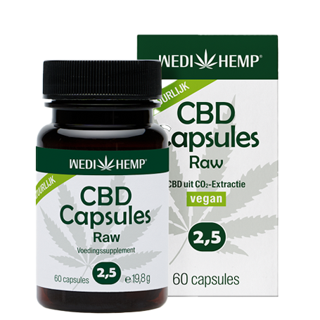 Wedihemp 2,5% <br> CBD Capsules RAW <br> 60 stuks
