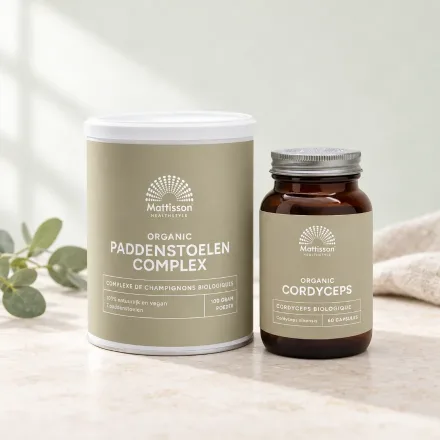 Capsules met adaptogene paddenstoelen