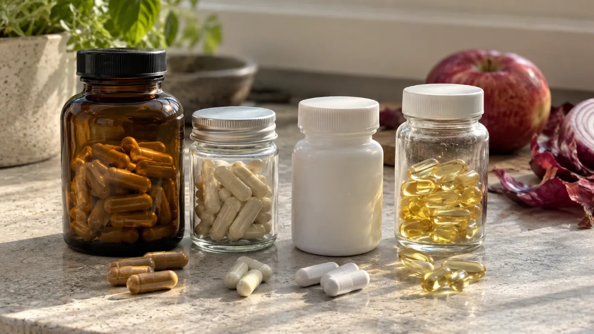 Verschillende vormen quercetine capsules