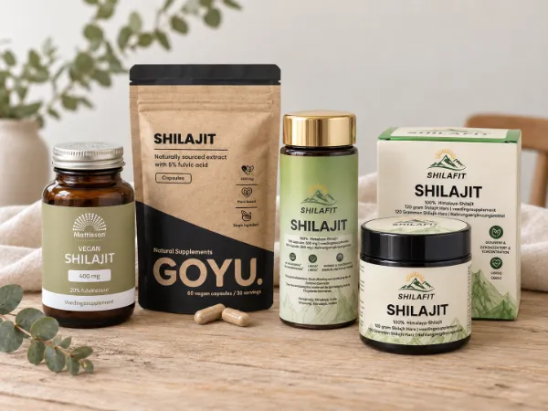 Shilajit resin, capsules, avondthee en honingsticks